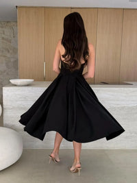 Solid Color Tube Midi Dress Summer Dress Luxurious Weddings