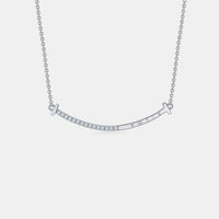 Moissanite 925 Sterling Silver Necklace Luxurious Weddings