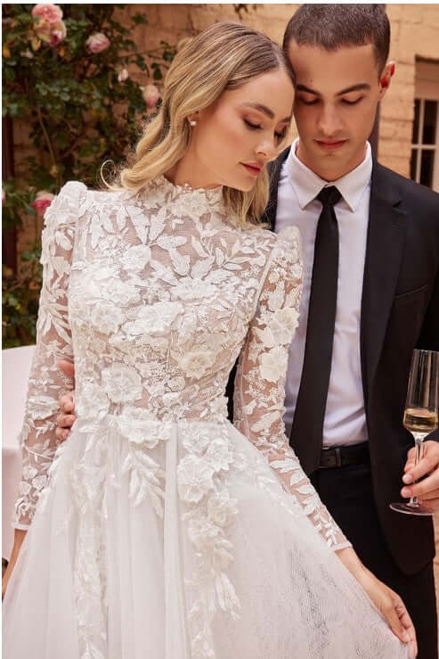 The Enchanting Long Sleeve Lace Wedding Ball Gown Wedding Dress Luxurious Weddings Custom Wedding Dresses NZ, Bridal Gowns NZ, Bridesmaid Dresses, Boho Wedding Dresses, Mermaid Wedding Dresses, Trumpet Wedding Dresses, Princess Wedding Dresses, Bespoke We