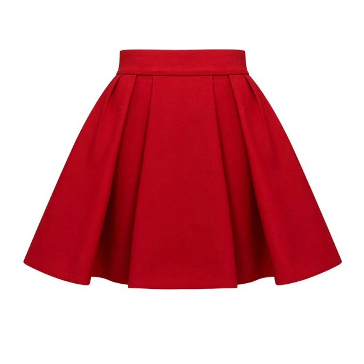 a red skirt with a pleaed skirt