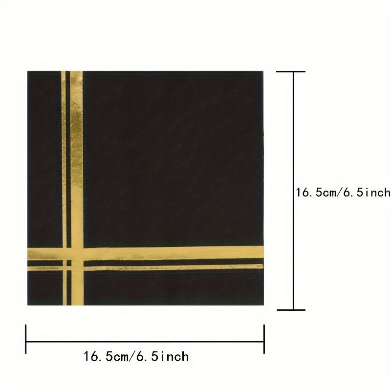 20pcs, Cocktail Napkins 2-Ply, 16.51cm Napkins Luxurious Weddings