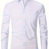 Men's Formal Business Shirts with Long Sleeves - Spring/Fall Collection Luxurious Weddings