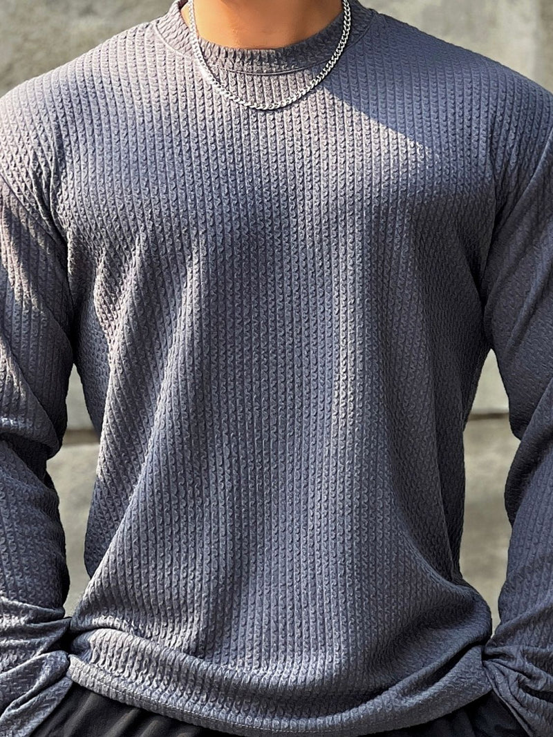 Men's Plus Size Round Neck Long Sleeve T-Shirt Tshirts Luxurious Weddings
