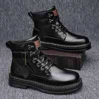 Mens Boots Winter Shoes Leather