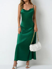 Satin Cowl Neck Cami Dress Bridesmaid Dresses Luxurious Weddings