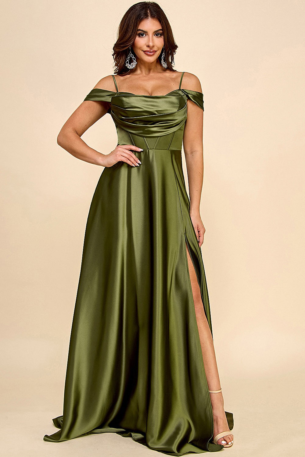 Side Split Silk Bridesmaid Dress