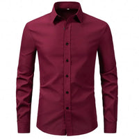 Men's Plus Size Long Sleeve Shirt - White Shirt Luxurious Weddings