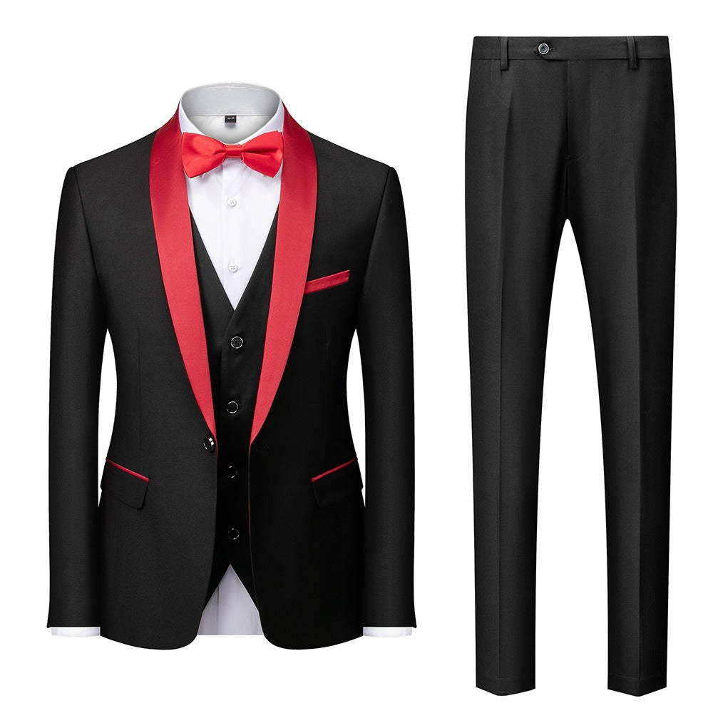 Groomsmen Wedding Suits Shawl Lapel Tuxedos Luxurious Weddings