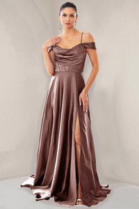 Side Split Silk Bridesmaid Dress