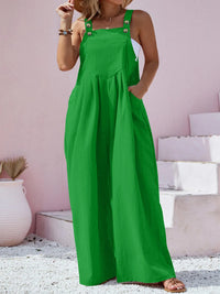 Plus Size Square Neck Wide Leg Overalls Plus size Luxurious Weddings