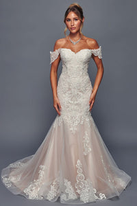 Off The Shoulder Sweetheart Neckline Mermaid Dress Wedding Dress Luxurious Weddings