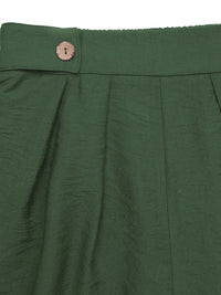 Pleated Detail Shorts with Pockets Shorts Luxurious Weddings