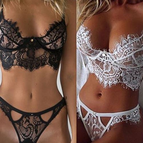 two pictures of a woman wearing lingerie and bras