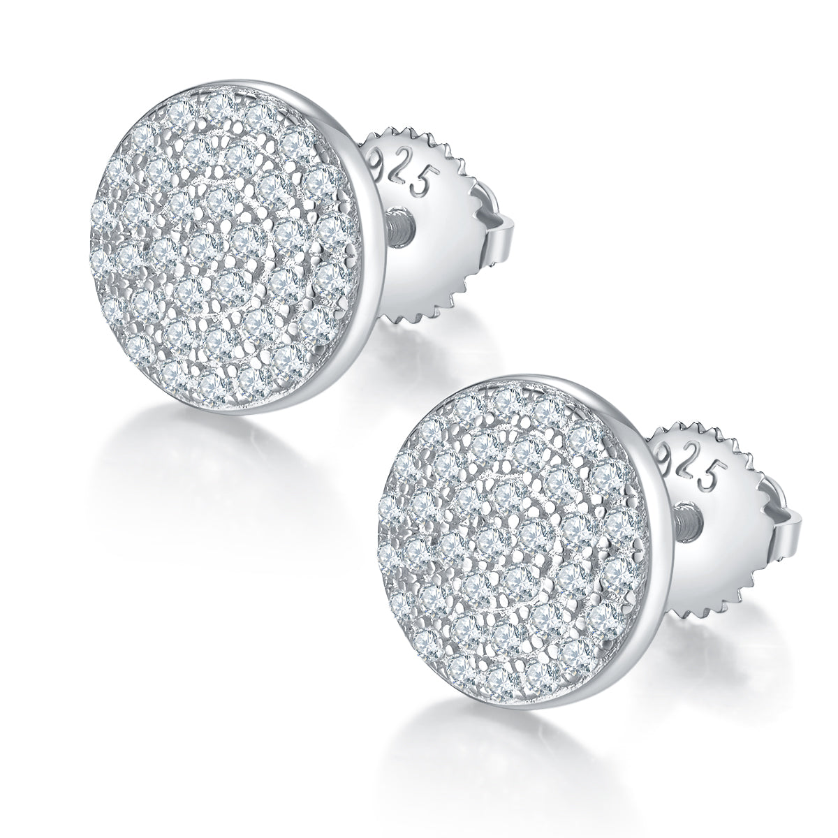 Moissanite 925 Sterling Silver Earrings Earrings Luxurious Weddings