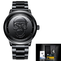 LIGE Simple Skull Stereoscopic Watch Watches Luxurious Weddings