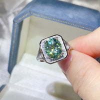 3 Carat Moissanite Engagement Square Ring Luxurious Weddings