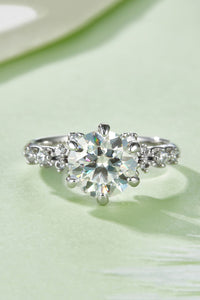 2 Carat Moissanite 925 Sterling Silver Ring Luxurious Weddings