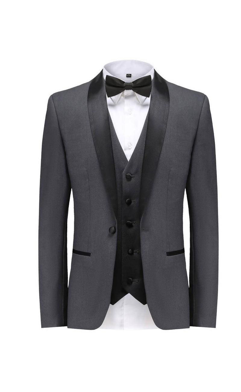 Men's Premium 3pc Gino Vitale Tuxedo Mens Suits Luxurious Weddings
