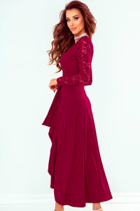 Lace High-Low V-Neck Dress Mother of the bride Luxurious Weddings