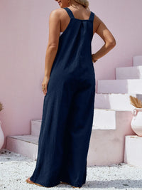 Plus Size Square Neck Wide Leg Overalls Plus size Luxurious Weddings