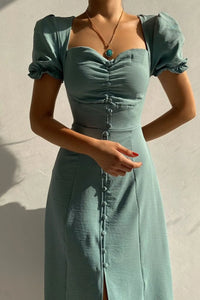 Sweetheart Neck Short Sleeve Dress Summer dress Luxurious Weddings