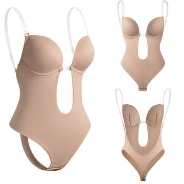 Hanging strap jumpsuit bra, V-line Shapewear dress jumpsuit bra Luxurious Weddings