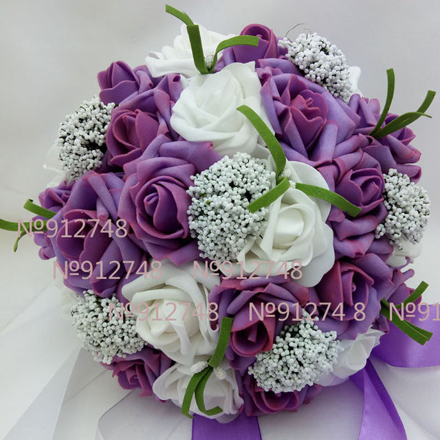 Bride 's Bouquet Red Pink Blue And Purple