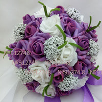 Bride 's Bouquet Red Pink Blue And Purple Luxurious Weddings