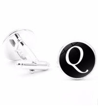 A-Z Single Alphabet Cufflinks cufflinks Luxurious Weddings