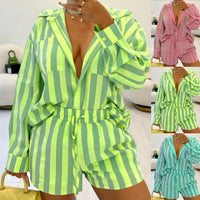 Long sleeved Shirt & shorts,2pc Set Outfit sets Luxurious Weddings