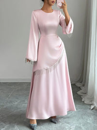 Fringe Long Sleeve Bodycon Maxi Dress Mother of the Bride Dresses Luxurious Weddings