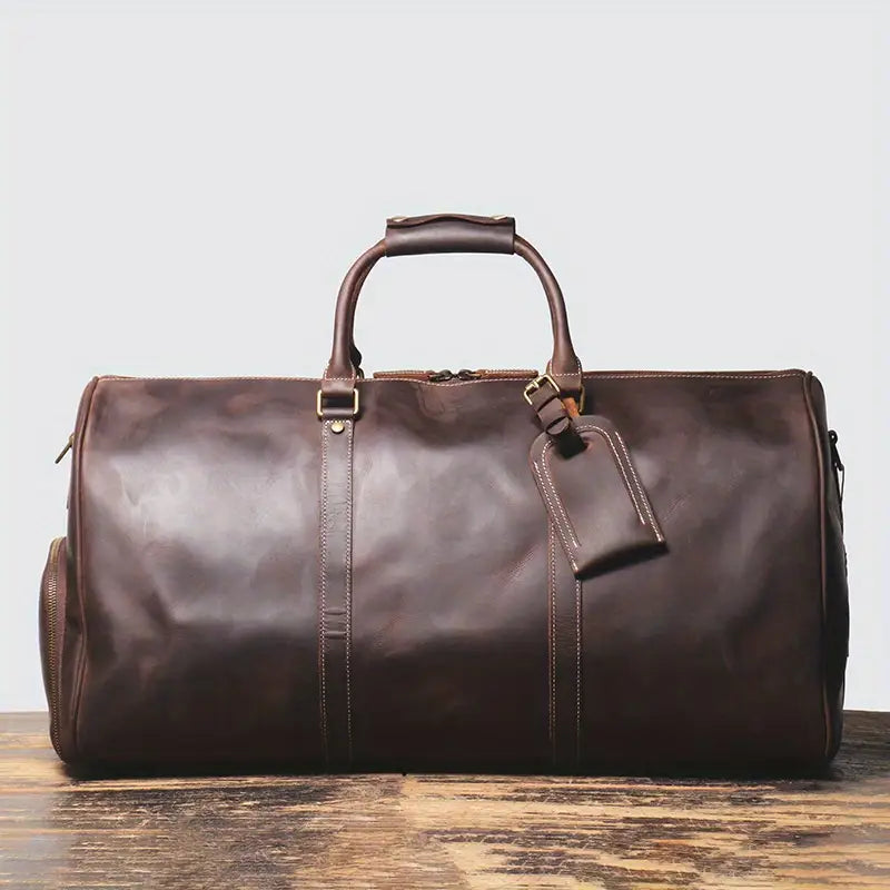 Men's Genuine Leather Tote Travel Bag Travel Bag Luxurious Weddings