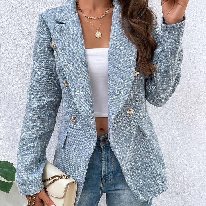 Modern Plaid Tailored Jacket Women's Jacket Luxurious Weddings