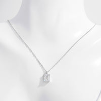 925 Sterling Silver Zircon Pendant Necklace Necklace Luxurious Weddings