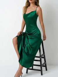 Satin Cowl Neck Cami Dress Bridesmaid Dresses Luxurious Weddings