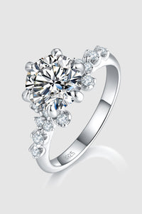 2 Carat Moissanite 925 Sterling Silver Ring Luxurious Weddings