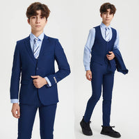 Stacy Adams Boys Suit 5-Piece Set | Indigo Suits Luxurious Weddings