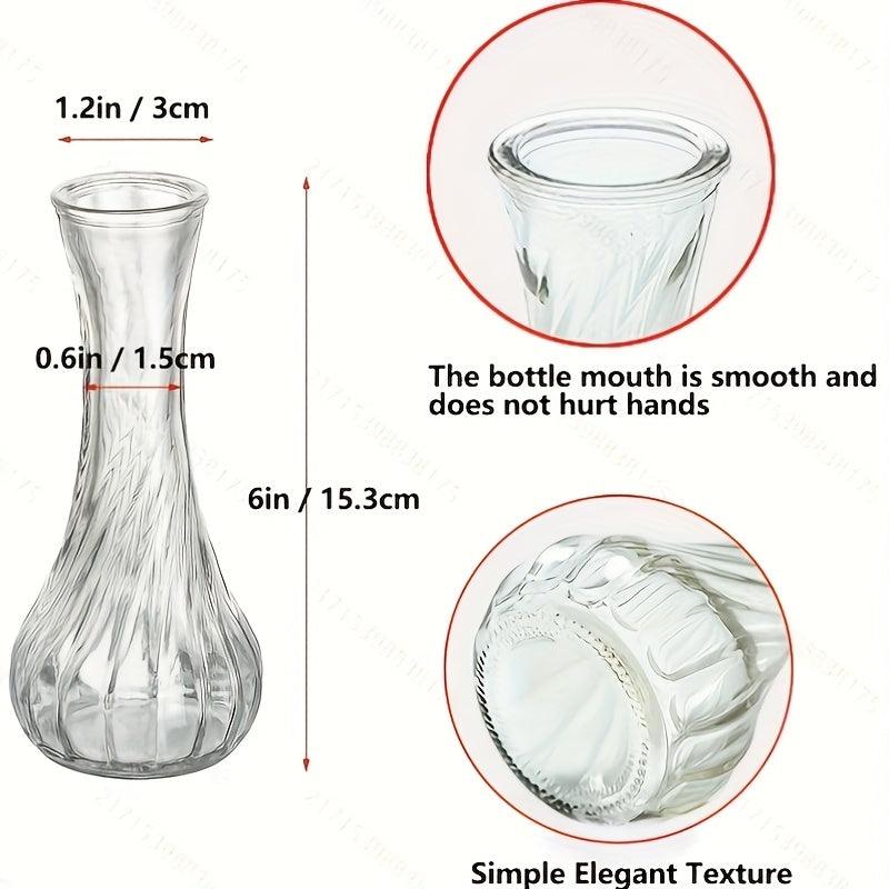 Set of 24 Vintage Mini Glass Bud Vases vases Luxurious Weddings