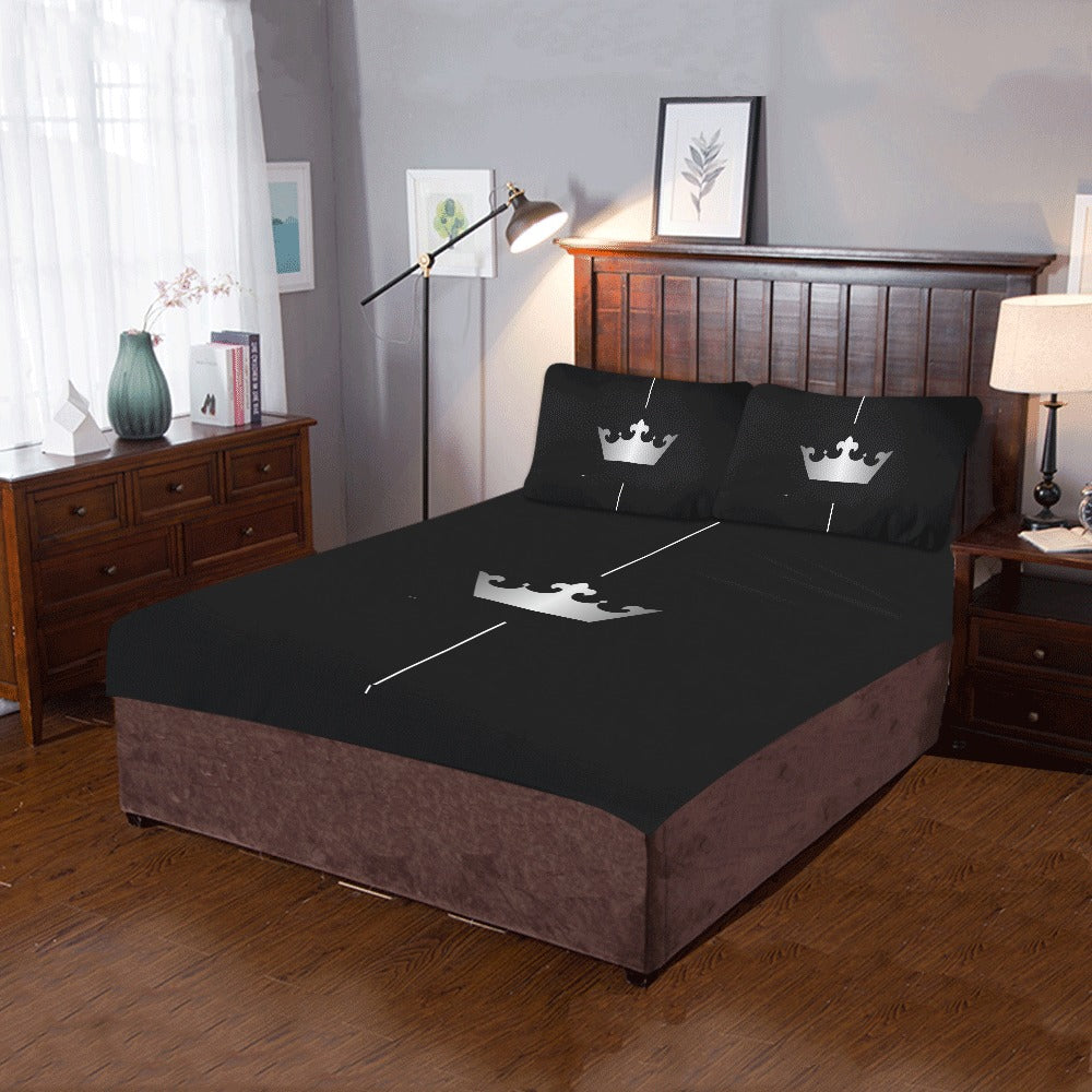 3-Piece Crown Bedding Set Luxurious Crown Duvet Luxurious Weddings