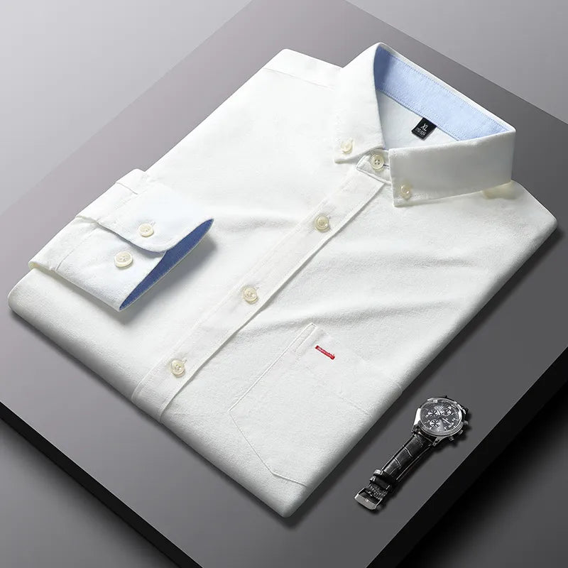 Men's Plus Size Button Down Long Sleeve Shirt mens shirt Luxurious Weddings