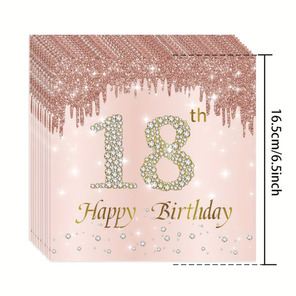 a pink birthday card with the number 18 on it