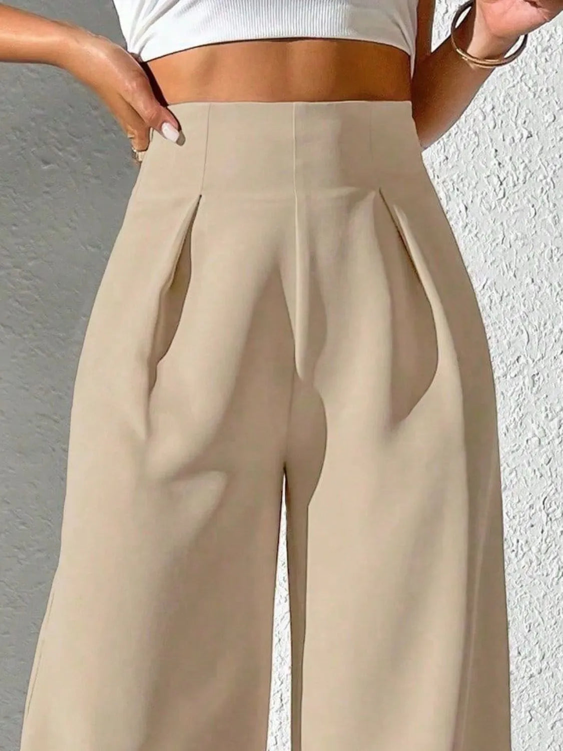 Wide Leg High Waist Pants Pants Luxurious Weddings