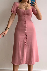 Sweetheart Neck Short Sleeve Dress Summer dress Luxurious Weddings