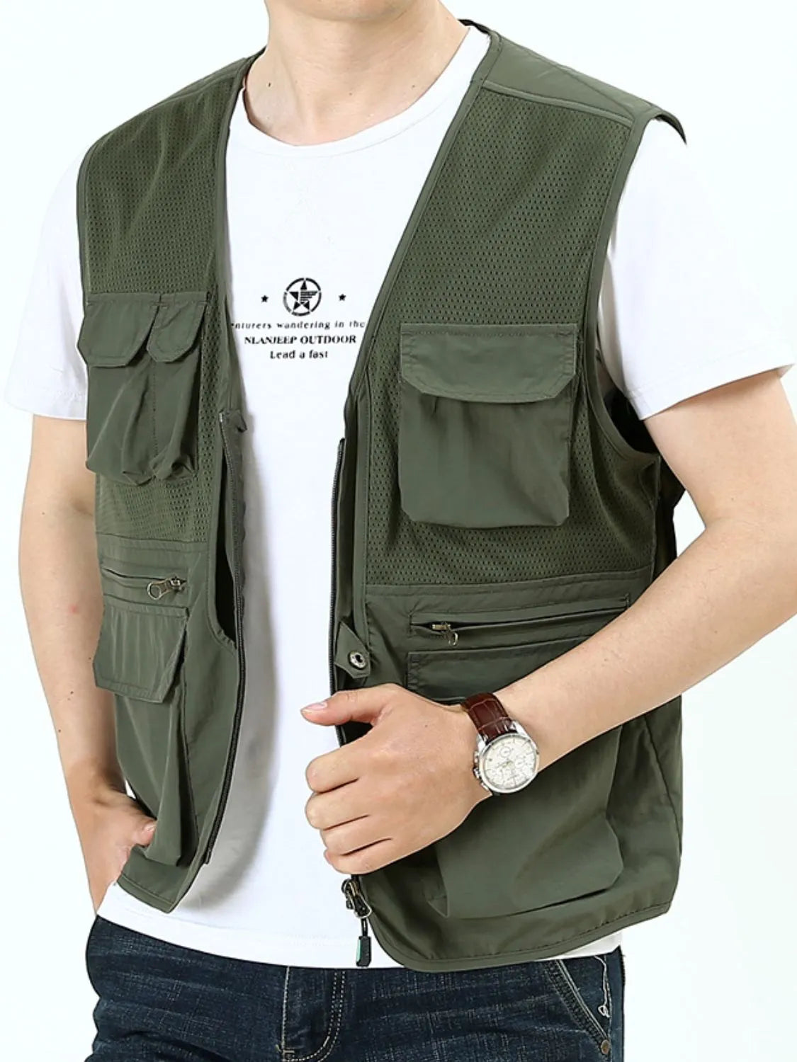 Men's Plus Size Zip Up Vest Luxurious Weddings