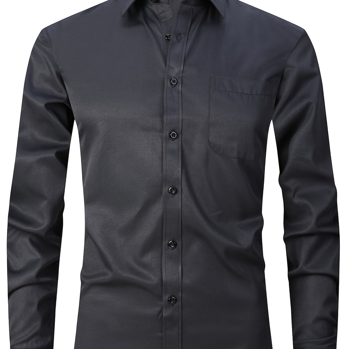 a black shirt with a button down collar