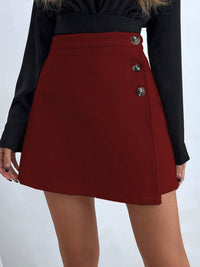 Buttoned Mini Skirt Skirt Suit Luxurious Weddings