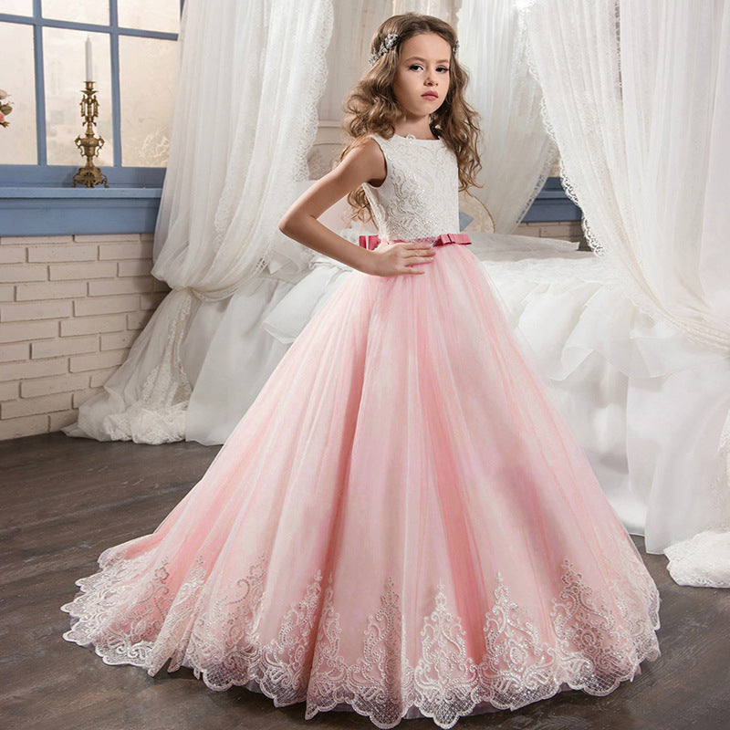 Children's Wedding Dress Dress Lace Puff Princess Dress