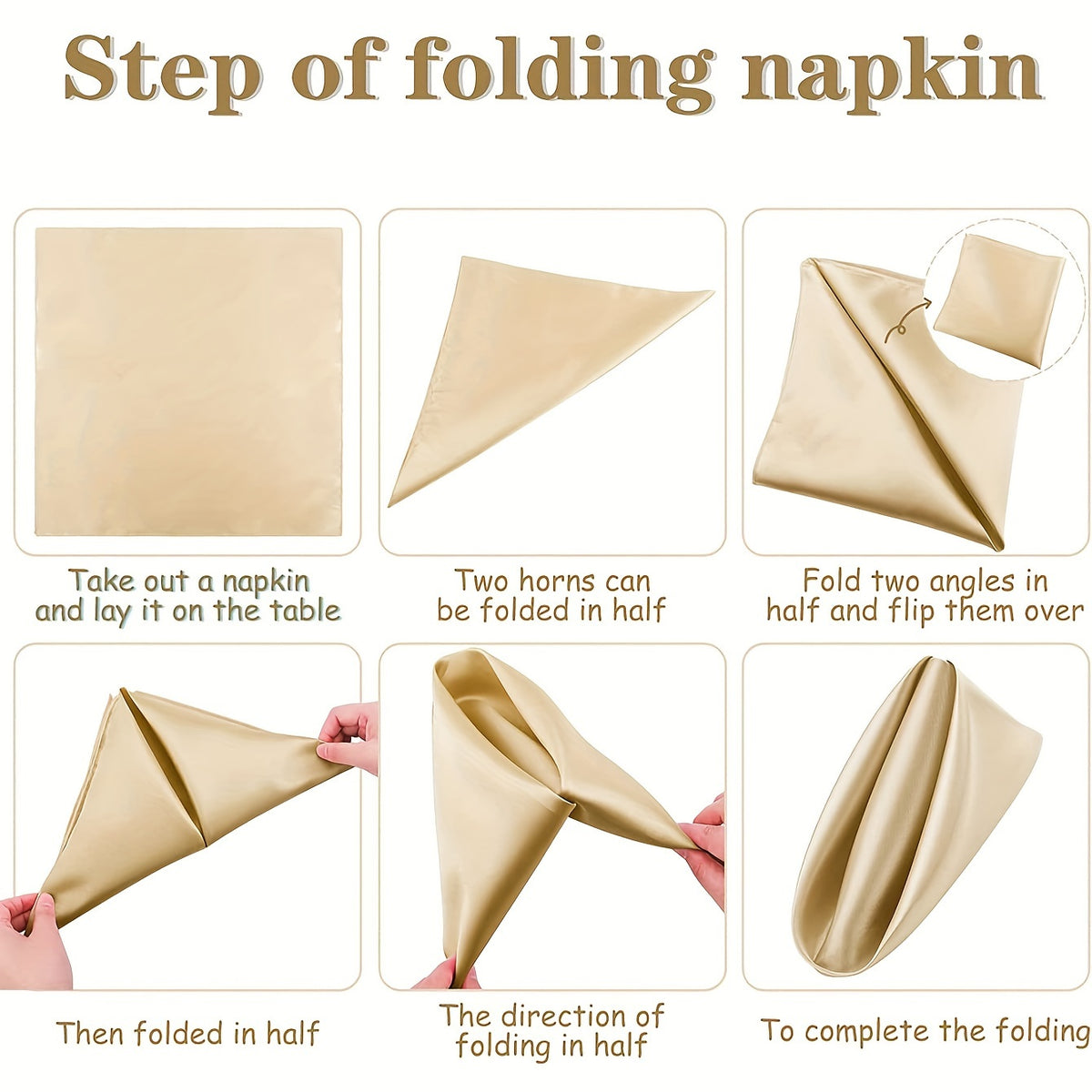 instructions for folding a napkin