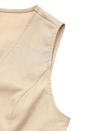 V-Neck Vest and Shorts Set Matching Sets Luxurious Weddings