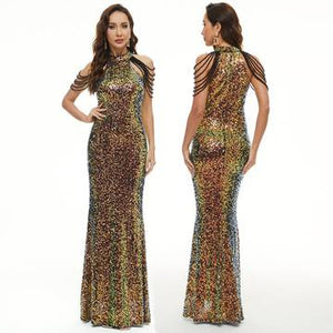 Sequin Banquet Light Luxury Evening Dress Luxurious Weddings